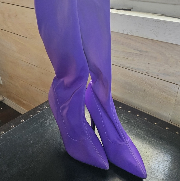 purple thigh boots over the knee boots - Picture 5 of 16